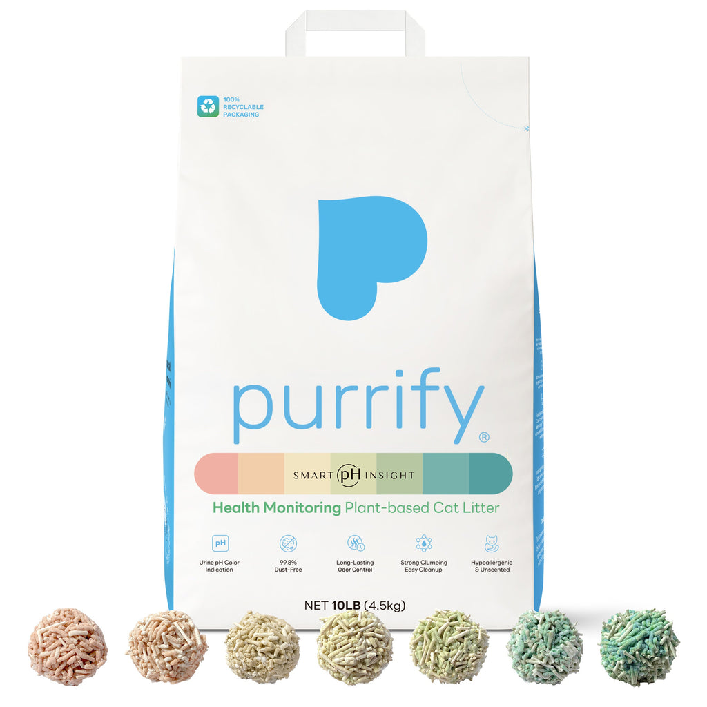 purrify Plant-Based Clumping Cat Litter with Smart pH Indicator