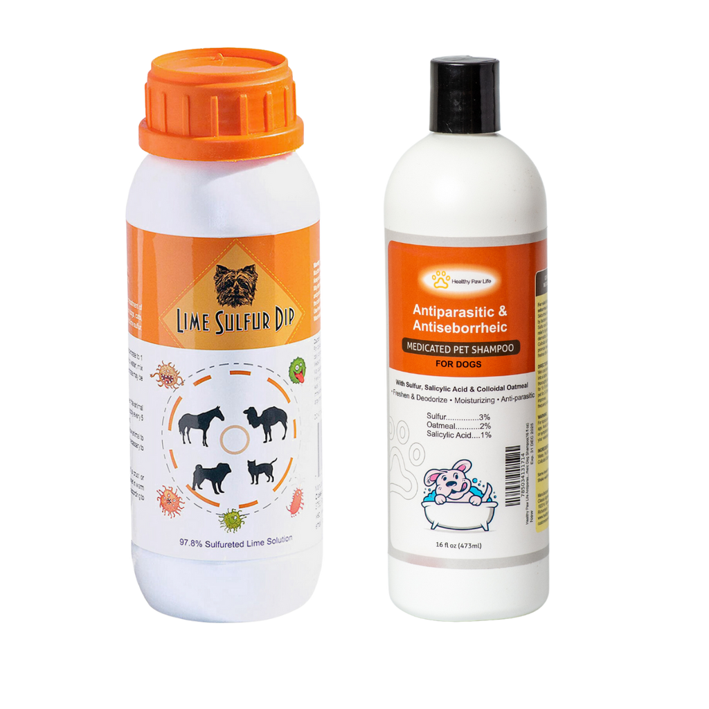 Skin & Coat Care Combo: Lime Sulfur Dip and Sulfur Dog Shampoo