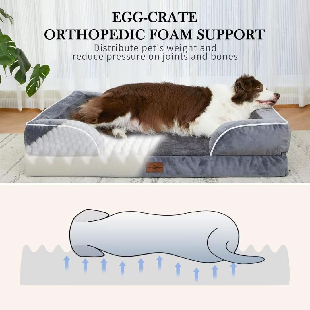 Waterproof Orthopedic Foam Dog Bed, Extra Large, Dark Grey