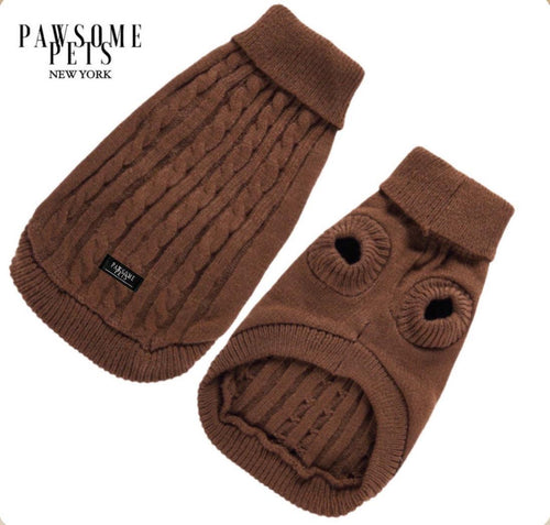 Cable Knit Dog & Cat Sweater (More Colors)