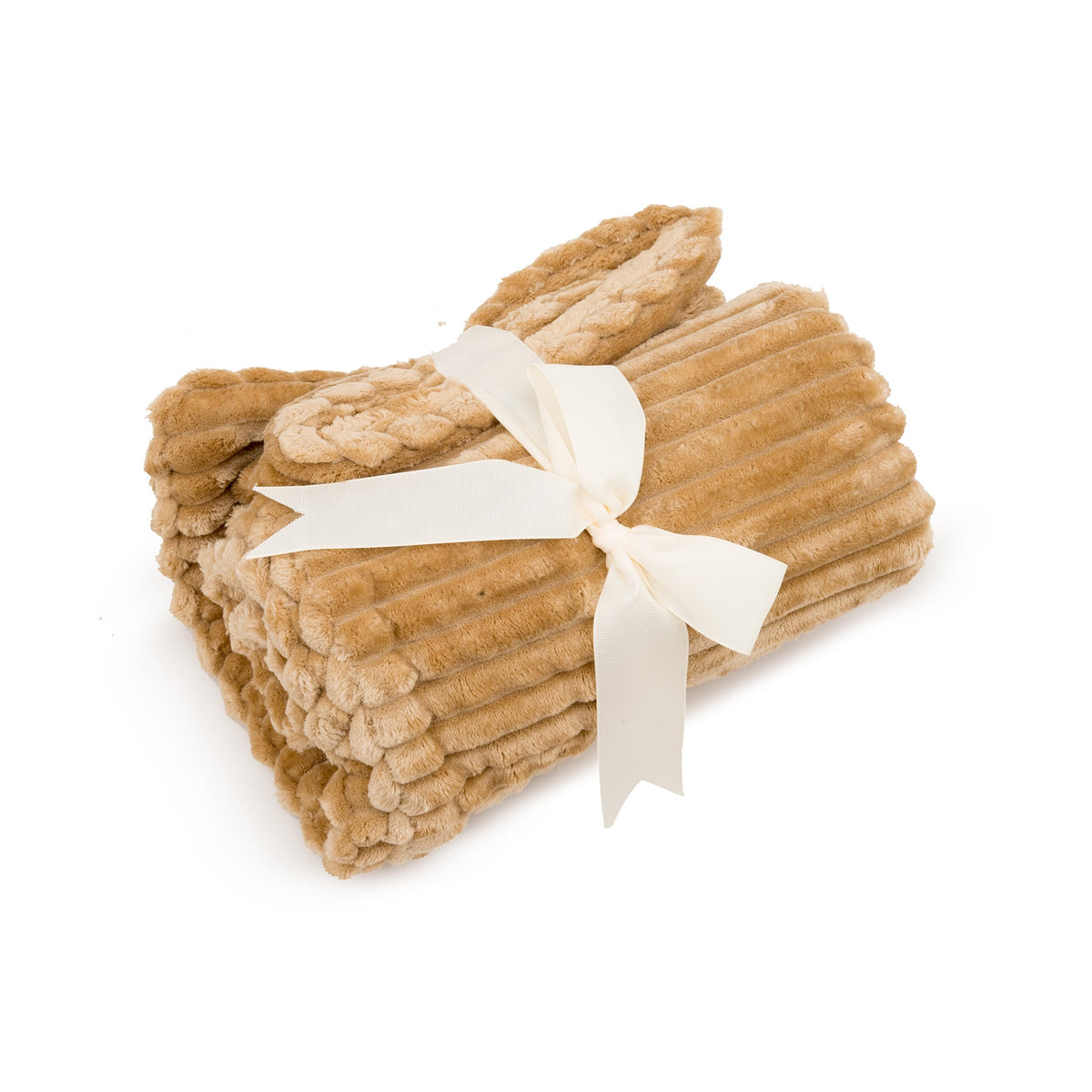 HuggleHounds Scout Blankie Plush Dog Blanket, 30 x 40 in, Khaki