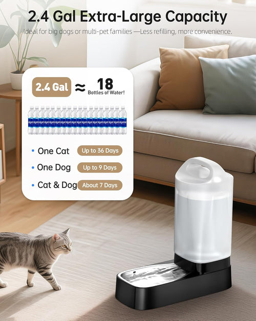 2.4 Gallon Gravity Pet Water Dispenser - photo 2