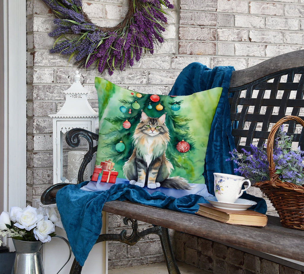 Maine Coon Cat Christmas Throw Pillow - photo 5