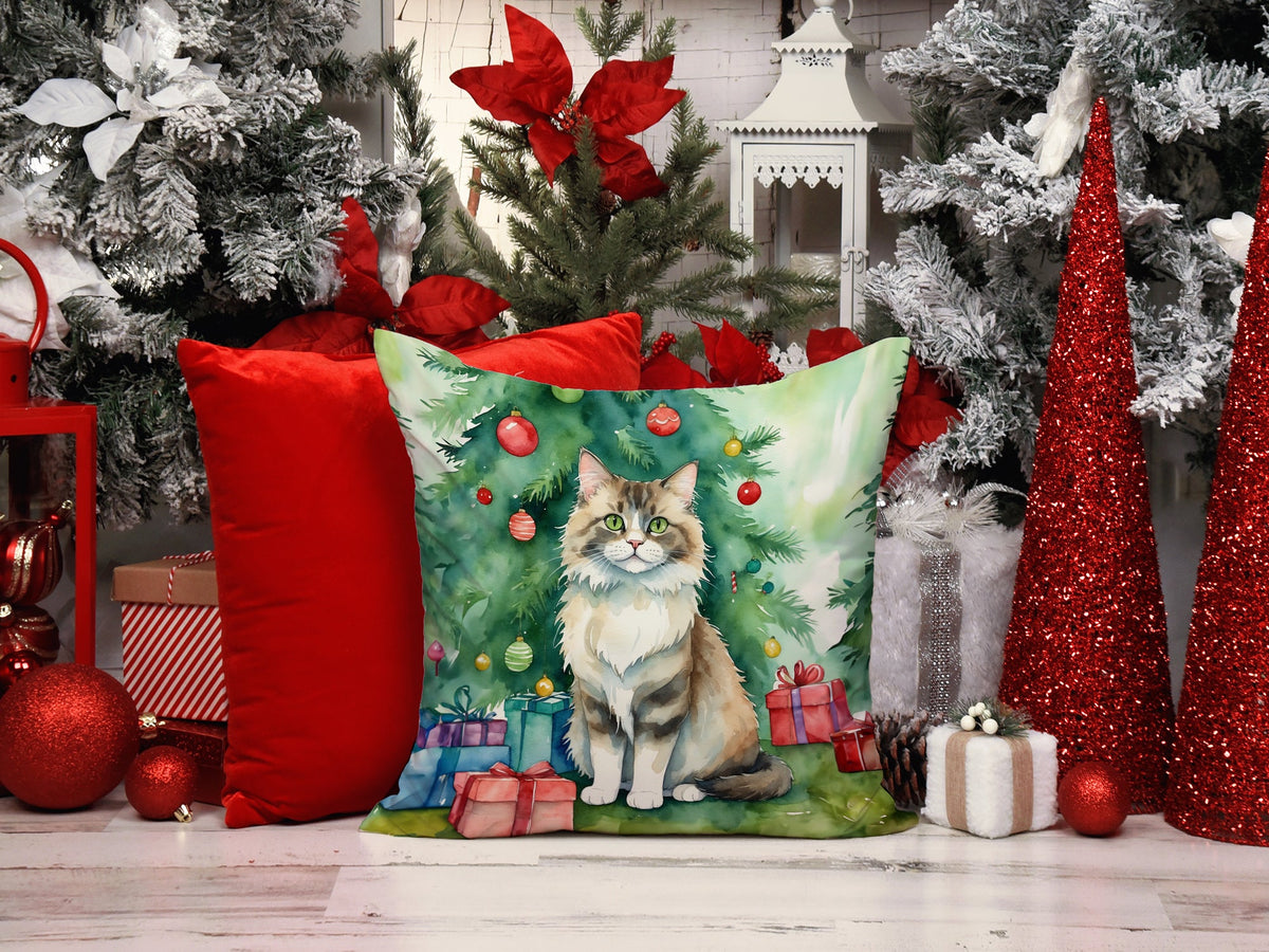 Ragamuffin Cat Christmas Throw Pillow - photo 2
