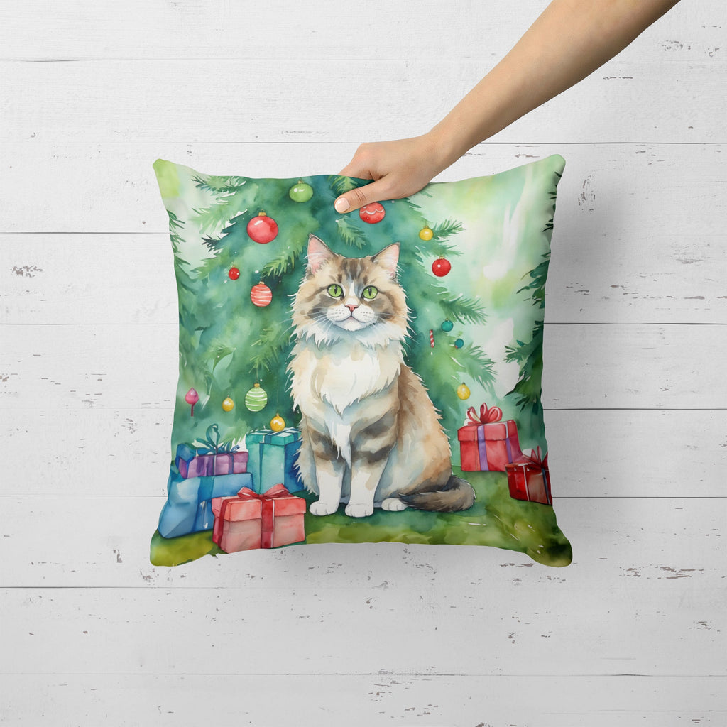 Ragamuffin Cat Christmas Throw Pillow - photo 3