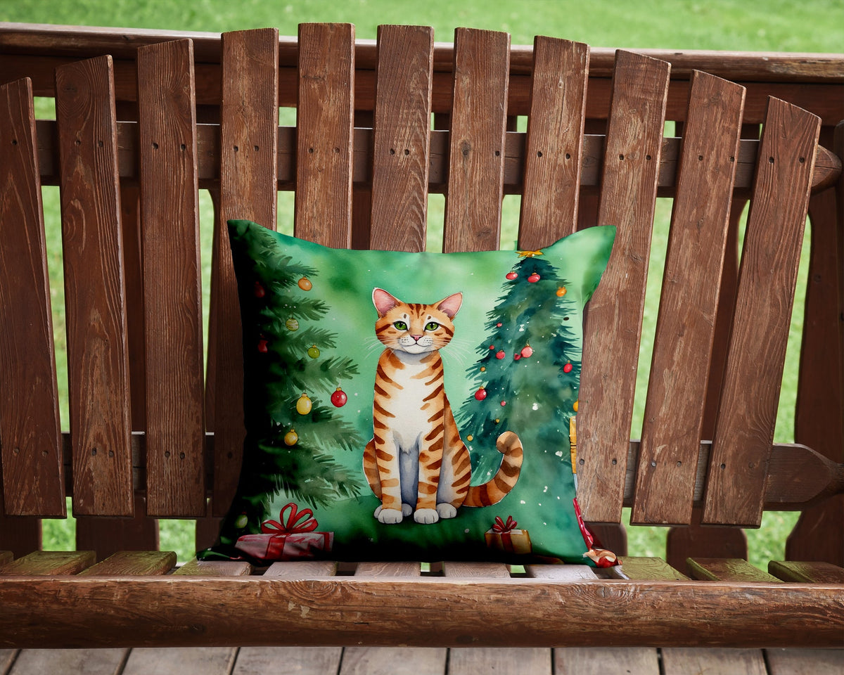 Safari Cat Christmas Throw Pillow - photo 2