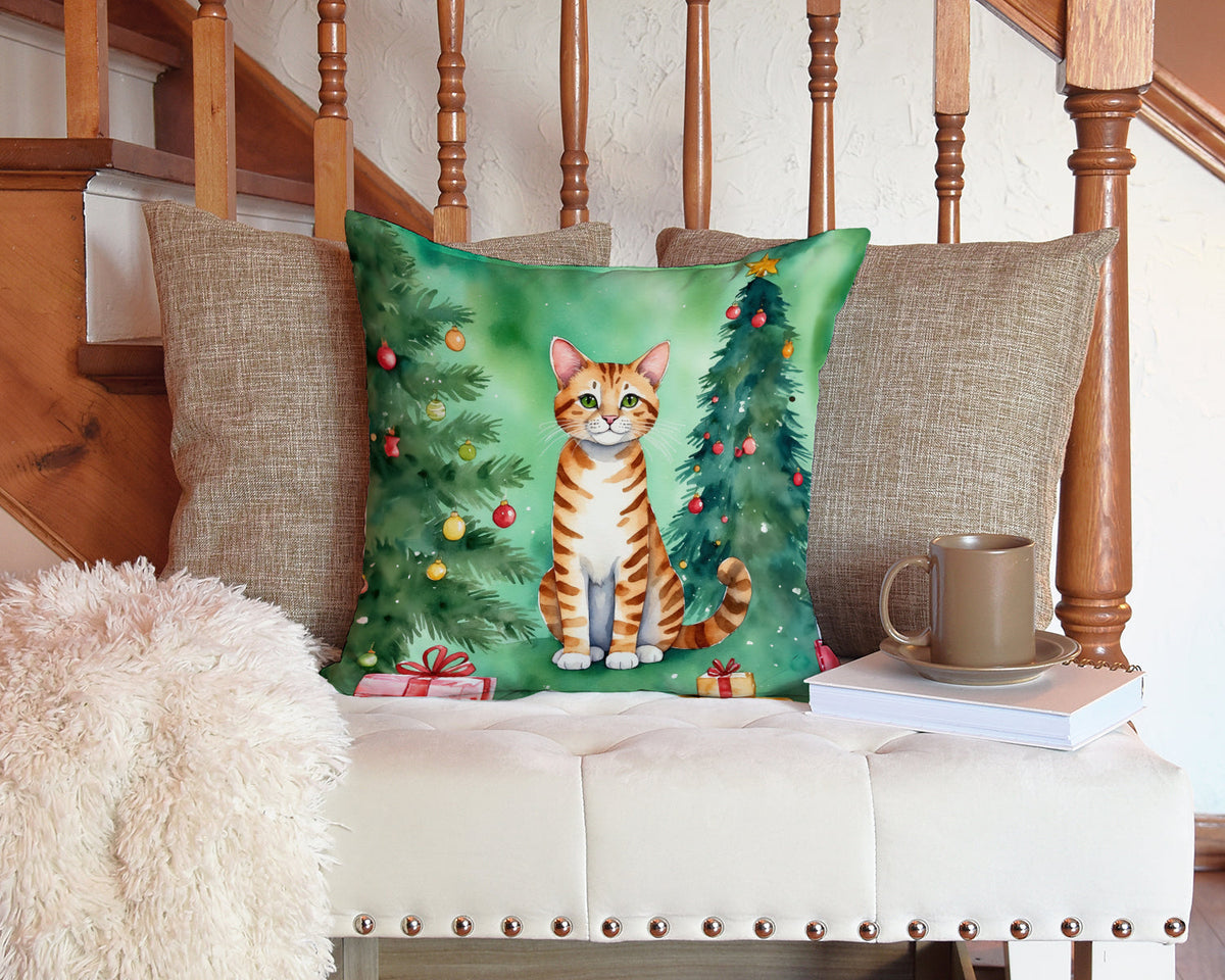 Safari Cat Christmas Throw Pillow - photo 3