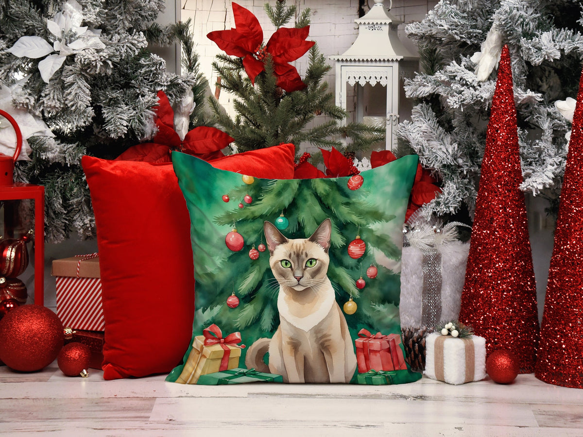 Tonkinese Cat Christmas Throw Pillow - photo 2