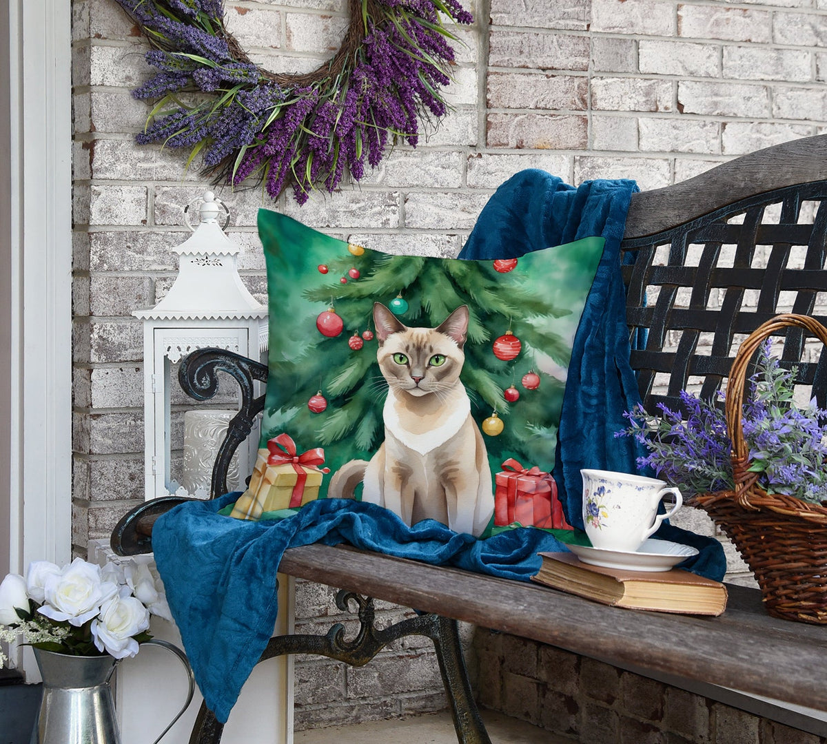 Tonkinese Cat Christmas Throw Pillow - photo 5