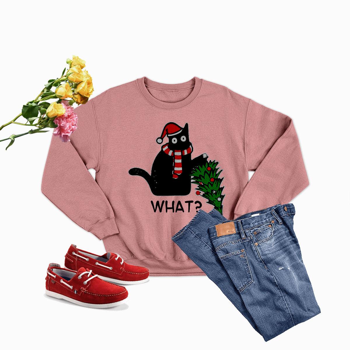 What Cat? Christmas Tree Sweatshirt