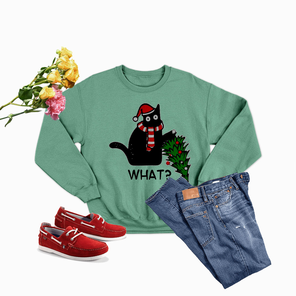What Cat? Christmas Tree Sweatshirt