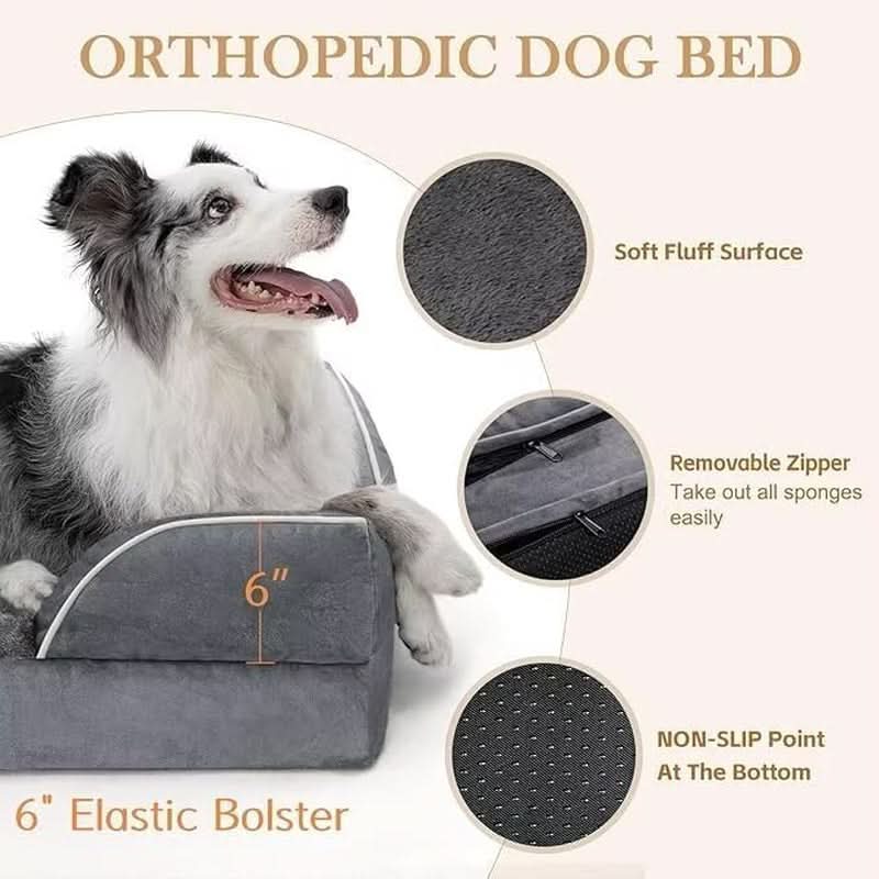 Waterproof Orthopedic Foam Dog Bed, Extra Large, Dark Grey