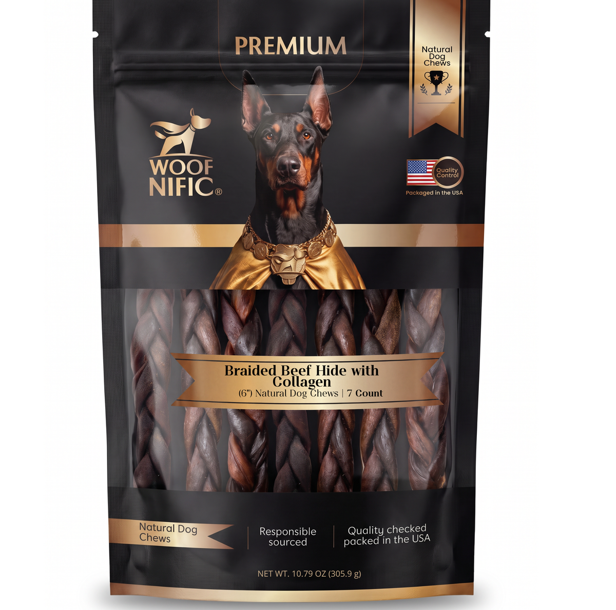 Braided Beef Hide with Collagen Dog Chew