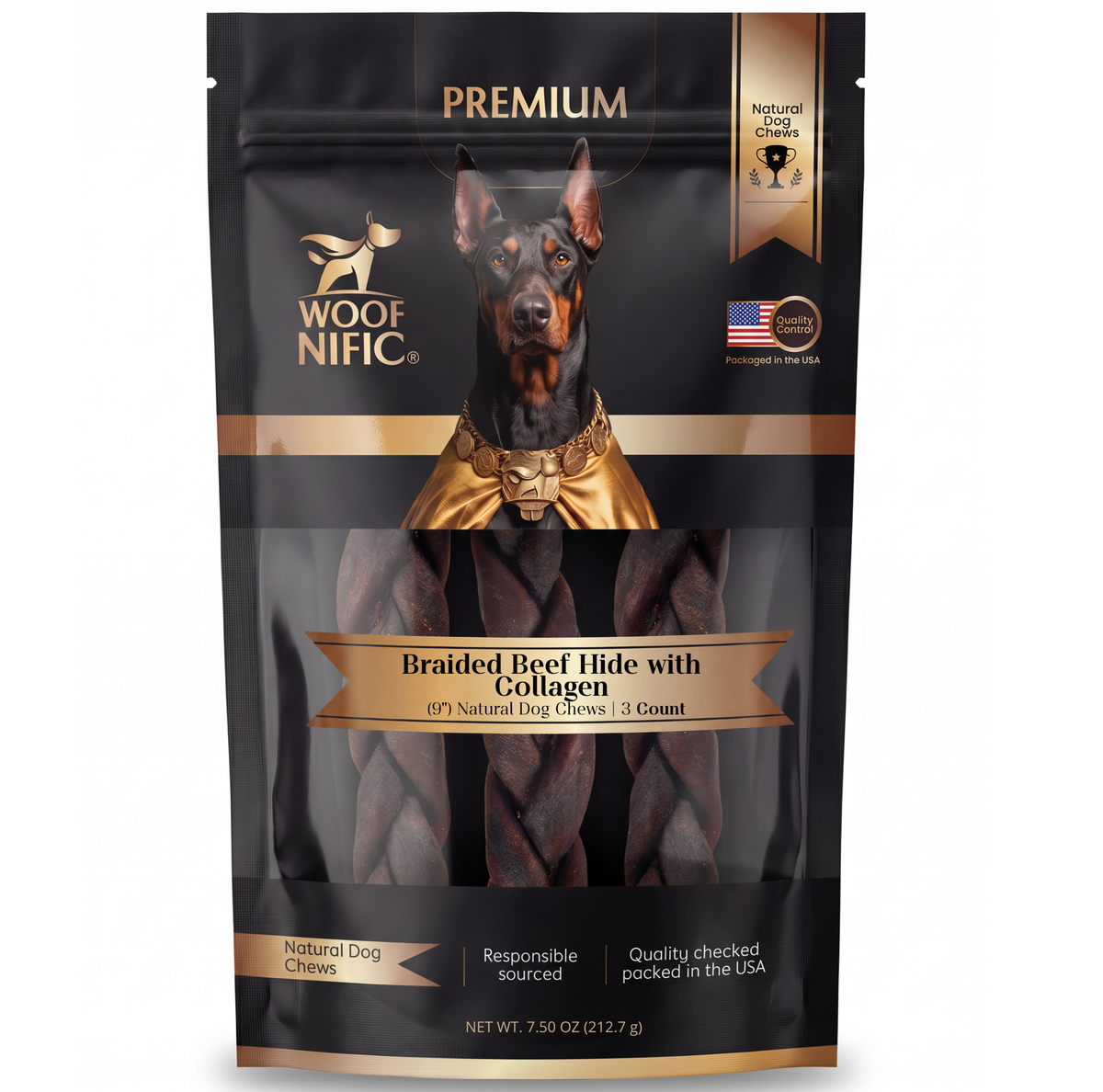 Braided Beef Hide with Collagen Dog Chew